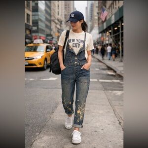 Anthropologie NWT Pilcro The Painters Denim Overalls Size 24.